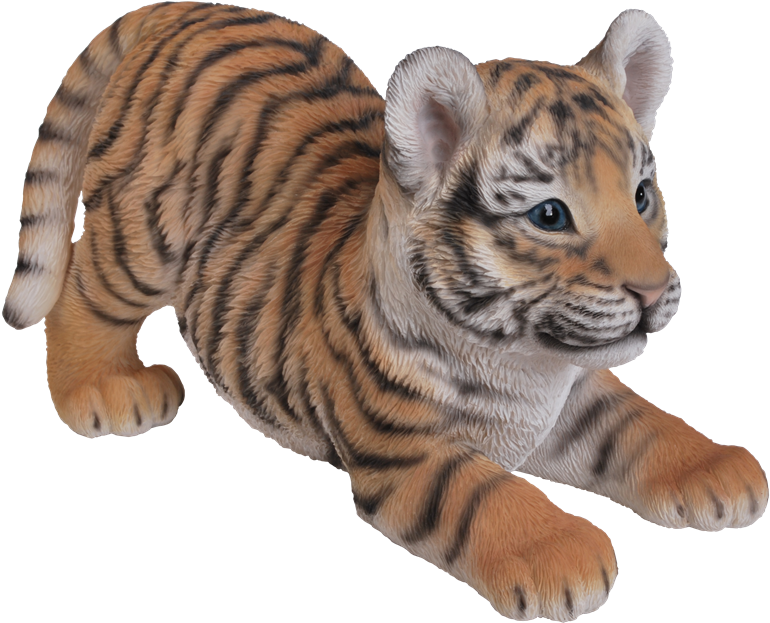 Clipart Royalty Free Stock Transparent Tiger Big Cat - Hi-line Gift Ltd. Playing Tiger Cub Figurine (900x693), Png Download