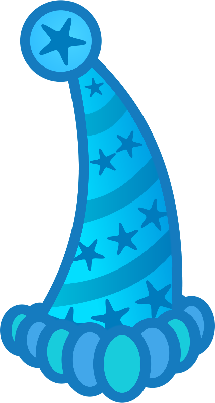 The Party's Hat - Birthday Hat Png Blue (427x800), Png Download