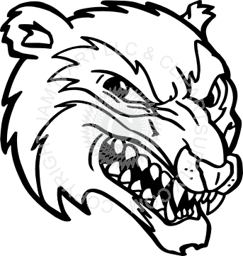 Wolverine Clipart Black And White - Wolverines (343x361), Png Download