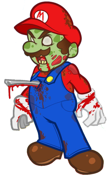 Mario Zombie - Zombie Mario Png (600x600), Png Download