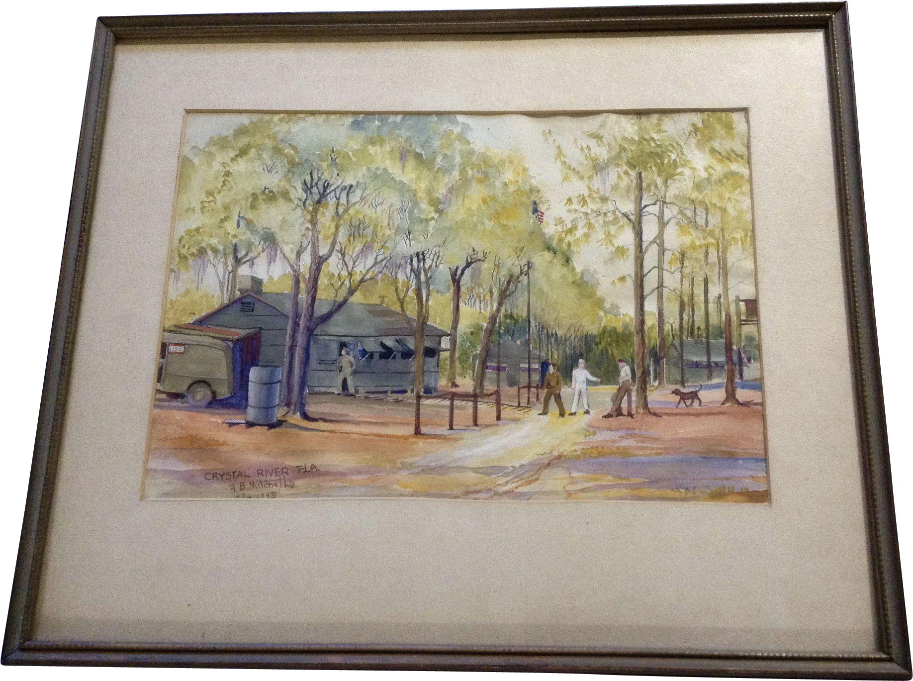 F B Mitchell, Crystal River Florida Watercolor Works - Painting (1835x1835), Png Download