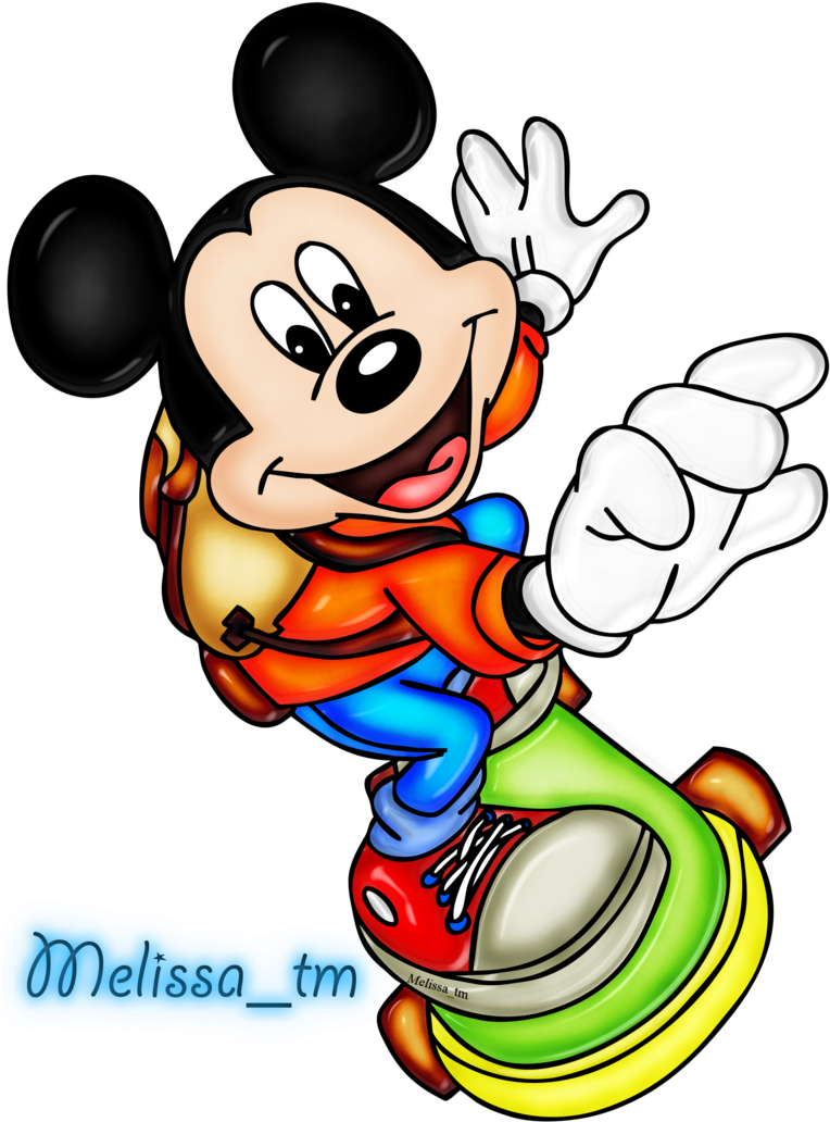 Mickey Mouse Png, Disney Mickey, Walt Disney, Michey - Mickey Mouse On Skateboard (766x1043), Png Download