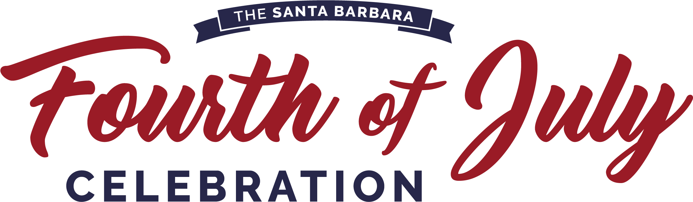 Santa Barbara Fourth Of July Celebration - Fourth Of July Text (2507x756), Png Download