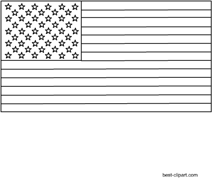 Free Black And White American Flag Clip Art Image - Black And White Forth Of July Clipart (450x450), Png Download
