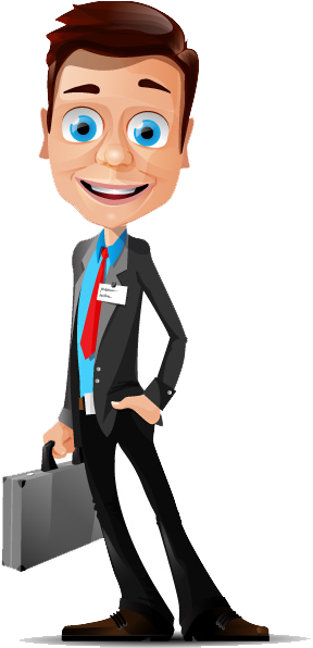 Businessman Png Pic - Businessman Vector Characters Png (417x595), Png Download