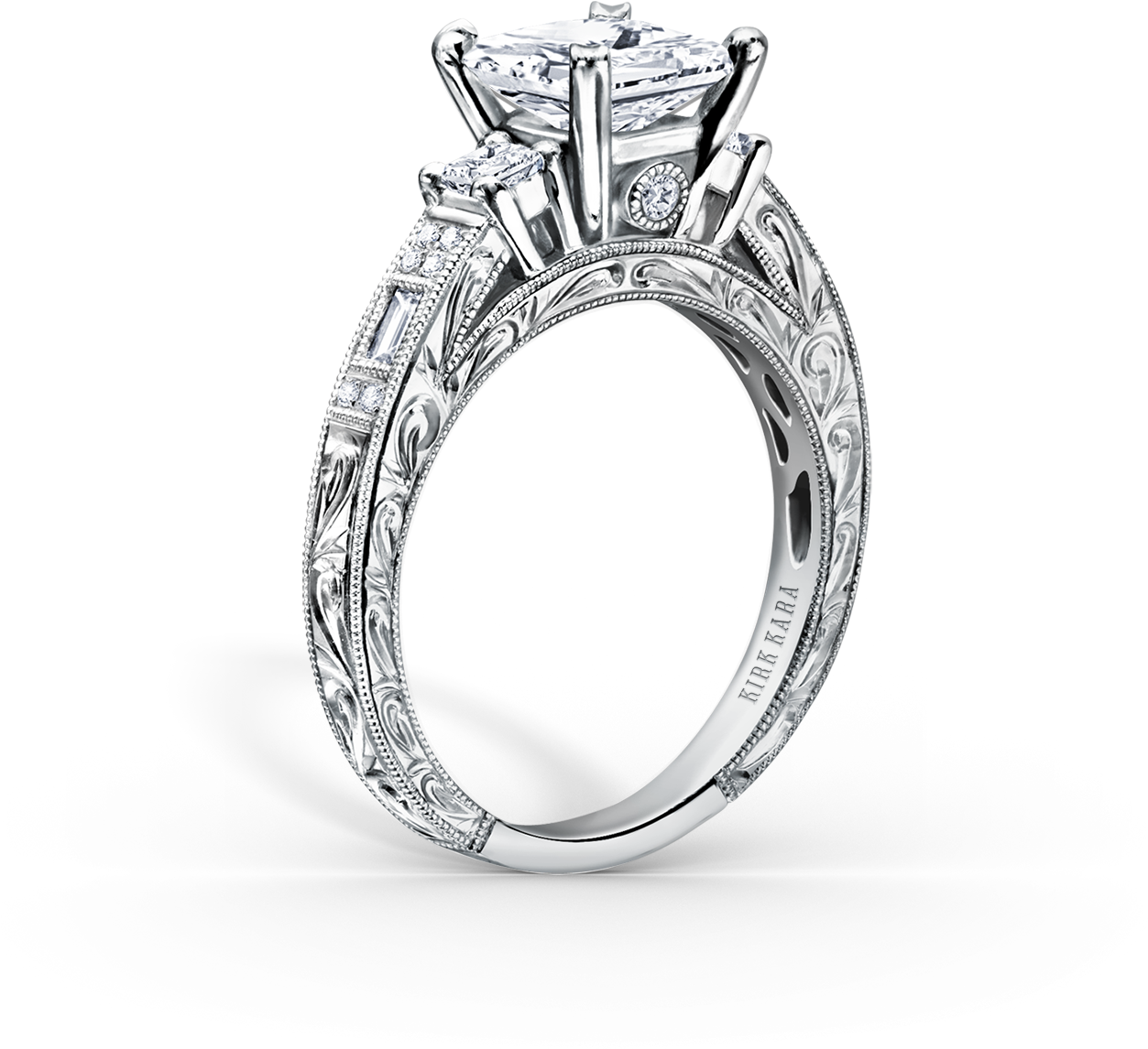 Charlotte Platinum Engagement Ring K - Engagement Rings For Women (1320x1320), Png Download
