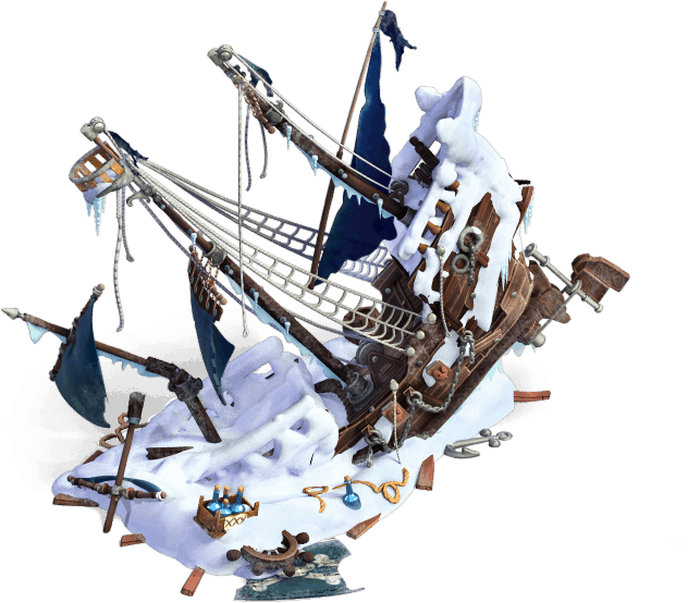 Res Ship Debris Snowy 1 - Обломки Корабля Пнг (632x554), Png Download