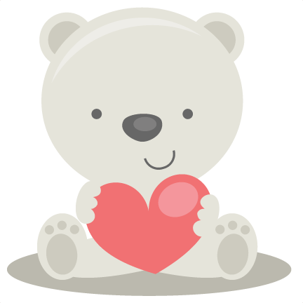 Large Valentine Polar Bear - Cute Polar Bear Png (432x432), Png Download