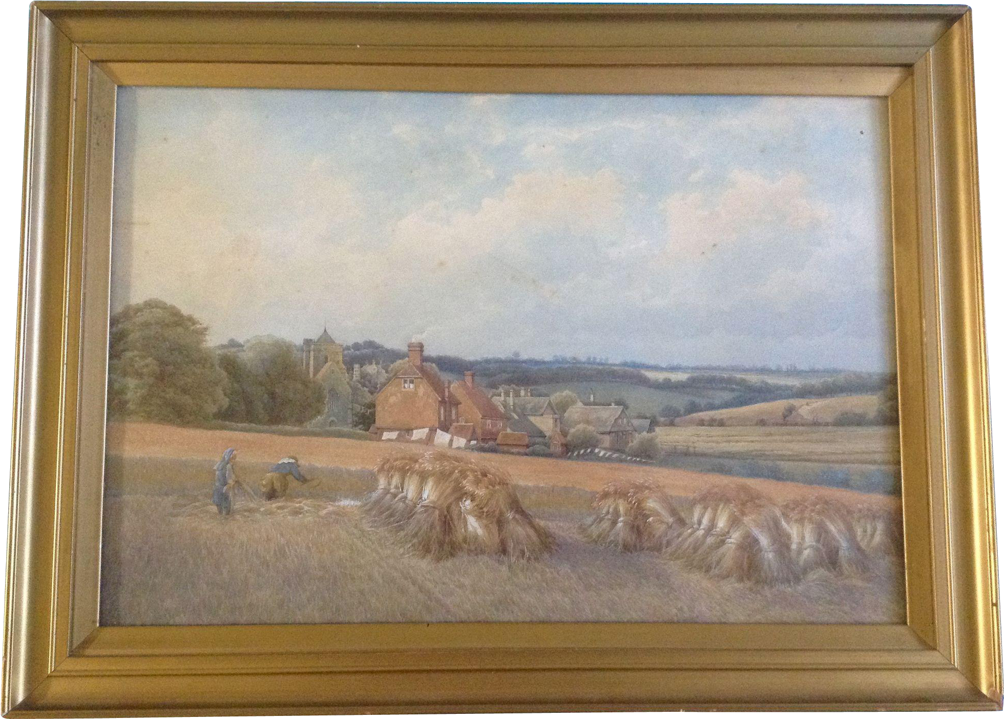 Graves, Painting, The Wheat Harvest In The Countryside, (1959x1959), Png Download
