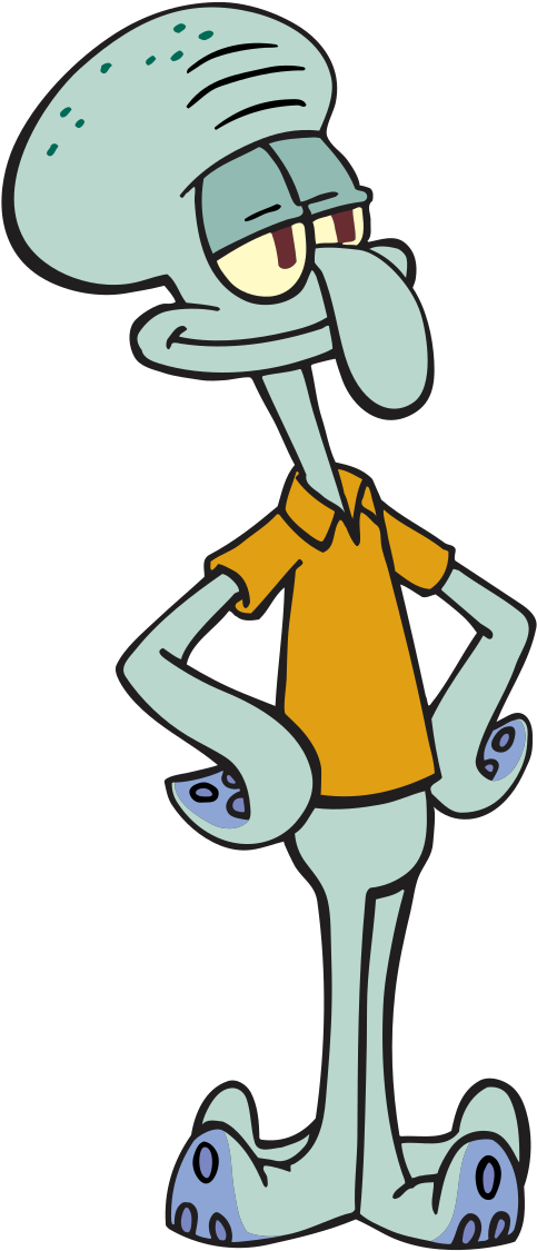 Also Squidward - Carlos Bob L Éponge (422x896), Png Download