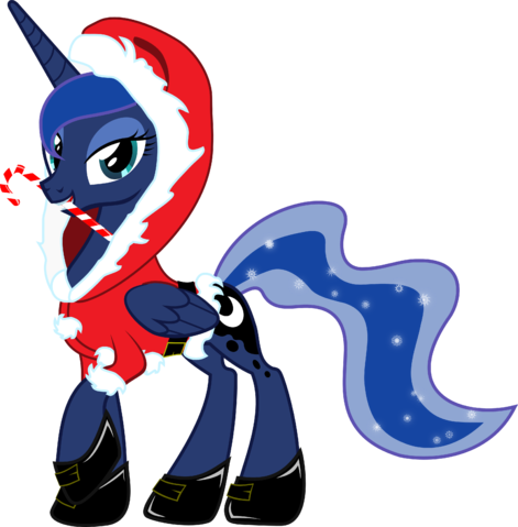 Merry Christmas - My Little Pony Princess Luna Christmas (471x479), Png Download