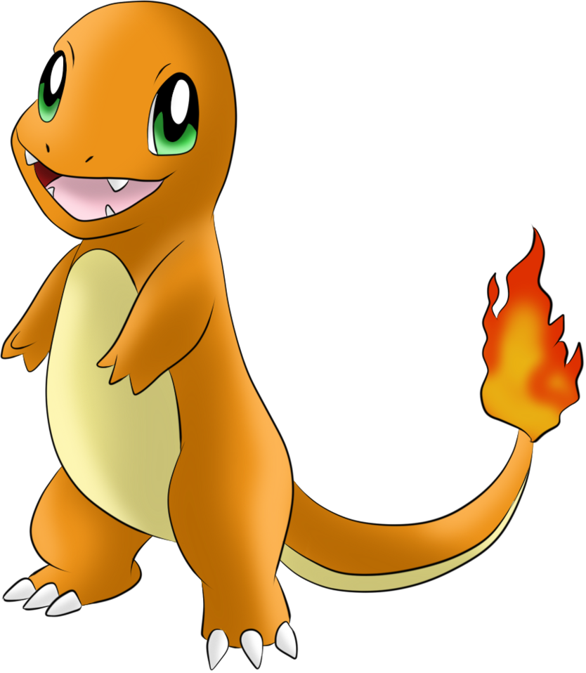 #004 Charmander By Icedragon300 - Pokemon Charmander Png (834x958), Png Download