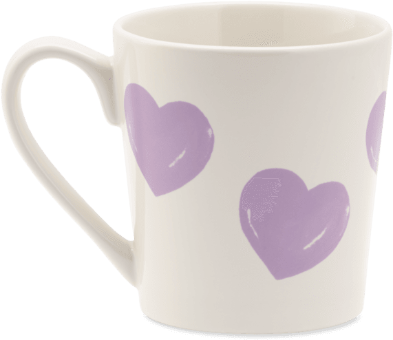 Heart Watercolor Everyday Mug - Life Is Good Everyday Heart Watercolor Mug, Cloud White, (570x570), Png Download