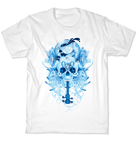 221b Watercolor Sherlock Skull Kids T-shirt - Neon Genesis Evangelion White Shirt (484x484), Png Download