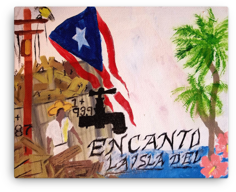This Canvas Print Is Oriented Horizontally And Is A - Puerto Rico Isla Del El Encanto (1000x1000), Png Download