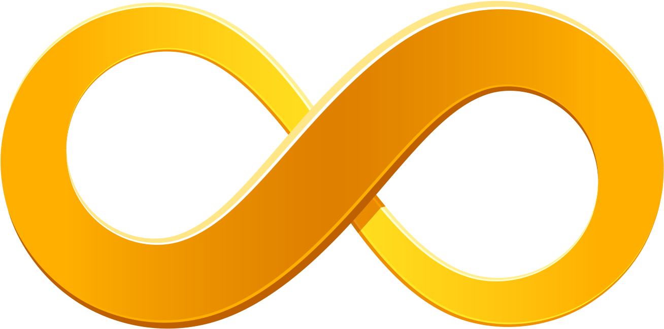Infinity Logo Gold - Clip Art Infinity Sign (1307x672), Png Download