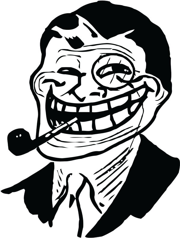 Trollface Clipart Draw - Trollface Dad (1058x793), Png Download