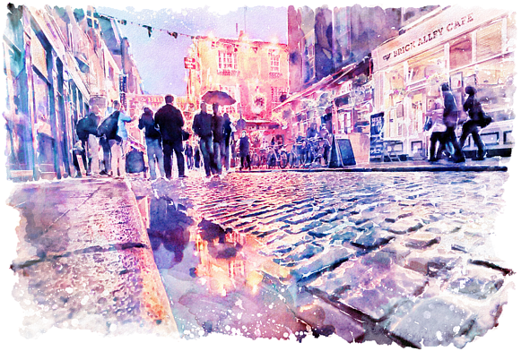 Bleed Area May Not Be Visible - Dublin Watercolor (600x410), Png Download