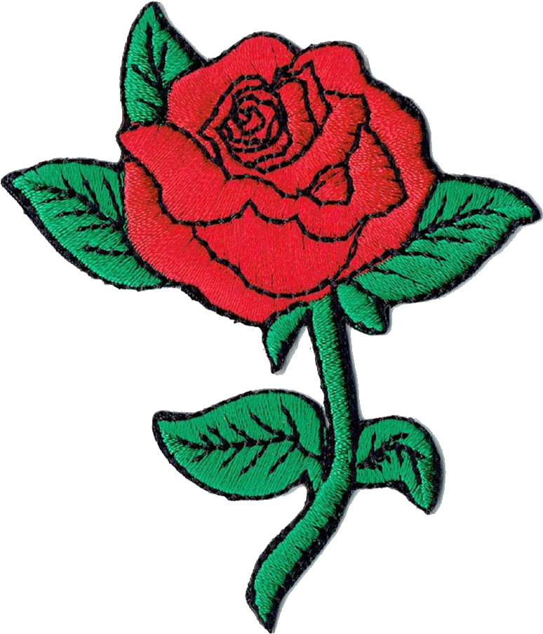 Red Rose Stickers Stick Png Tumblr Art Hannah Freetoedi - Rose Patch Png (1024x1024), Png Download