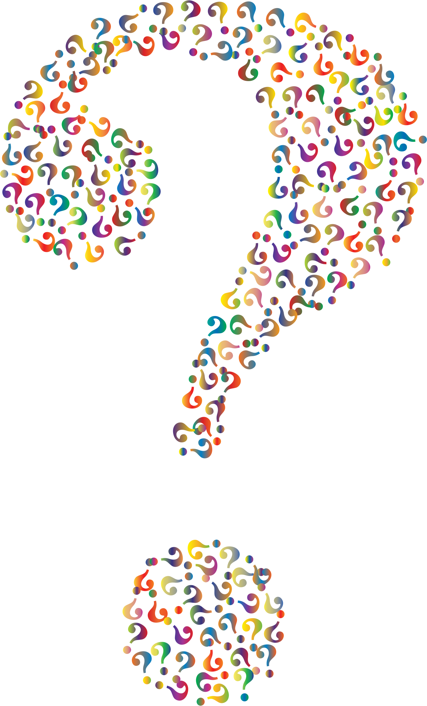 Prismatic Question Mark Fractal - Background Png Clipart Transparent Question Mark (1386x2290), Png Download