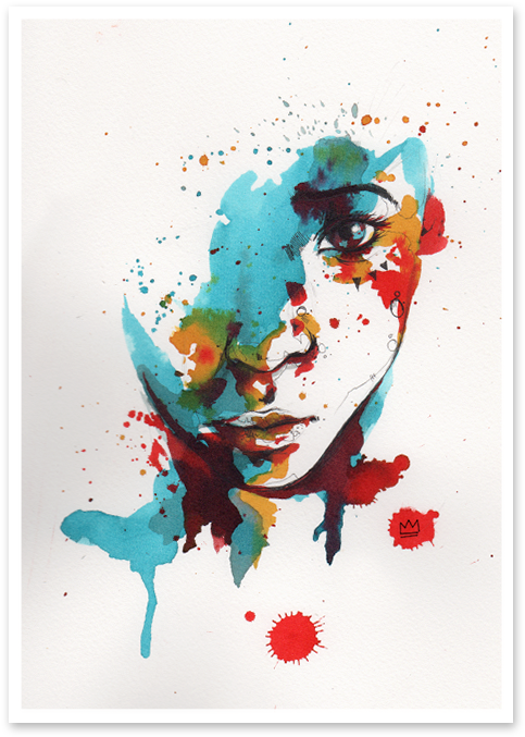 Dripped Portraits From Mart - Sketch (600x699), Png Download