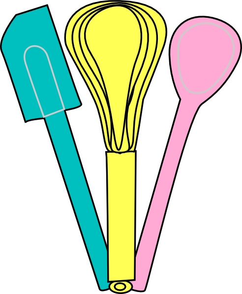 Kitchen Spoon Clipart - Cooking Materials Clip Art (492x597), Png Download