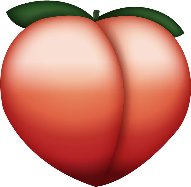 Download Ai File - Peach Emoji Png (640x640), Png Download