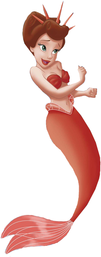 Attina Mermaid - Little Mermaid Sisters (384x898), Png Download