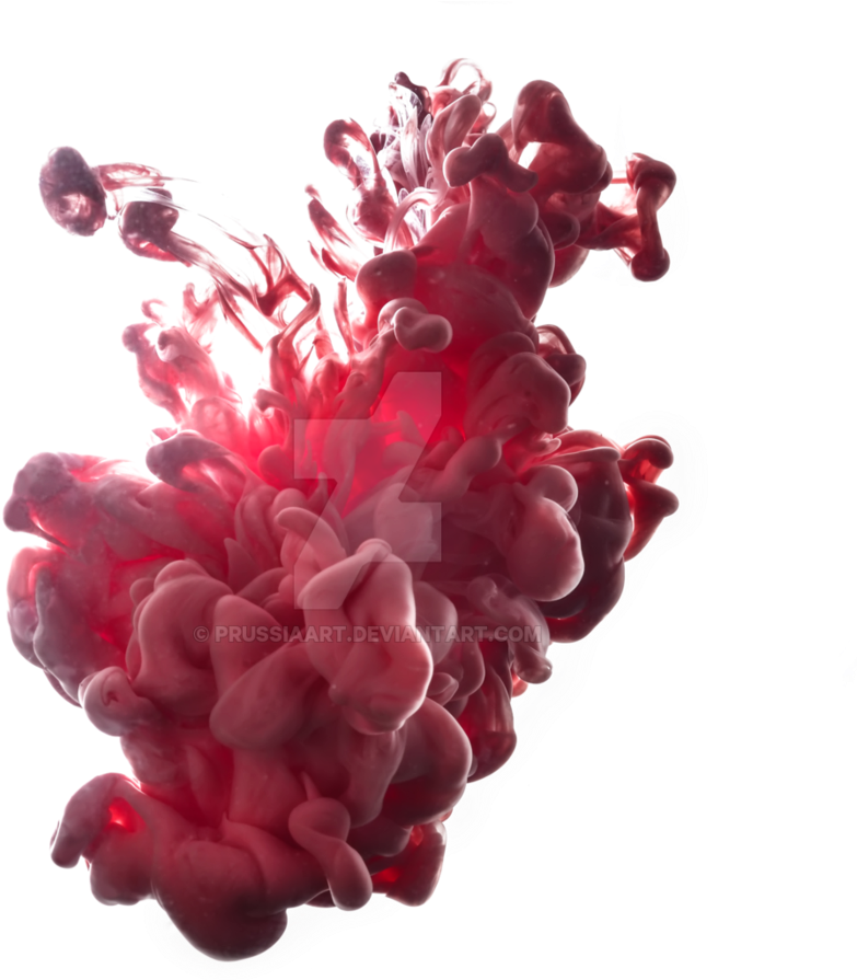 Ink In Water Png - Notebook: Dot-grid,graph,lined : Abstract Scarlet : (894x894), Png Download