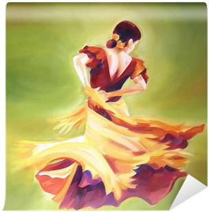 Flamenco Dancer Greeting Card (400x400), Png Download