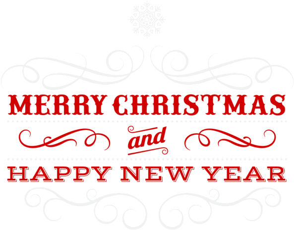 Merry Christmas Transparent Clip Art Image - Merry Christmas And Happy New Year Png (600x469), Png Download