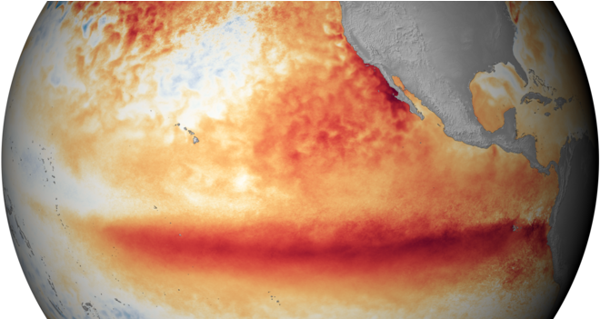 This Year's El Nino Will Mean “mudslides, Heavy Rainfall, - Fenomeno El Niño 2018 (750x350), Png Download