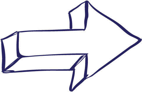 Hand Drawn Arrow - Curved Arrow Hand Drawn (500x500), Png Download