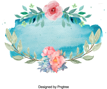 Hand-painted Flower Splash And Ink Frame, Flower, Wreath, - Flower (360x360), Png Download