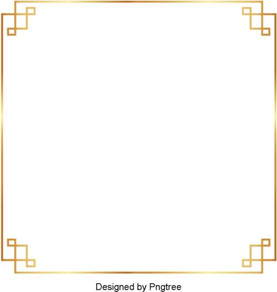 Hand-painted Chinese Wind Frame, Hand Painted, Chinese, - Simple Gold Frame Png (640x640), Png Download