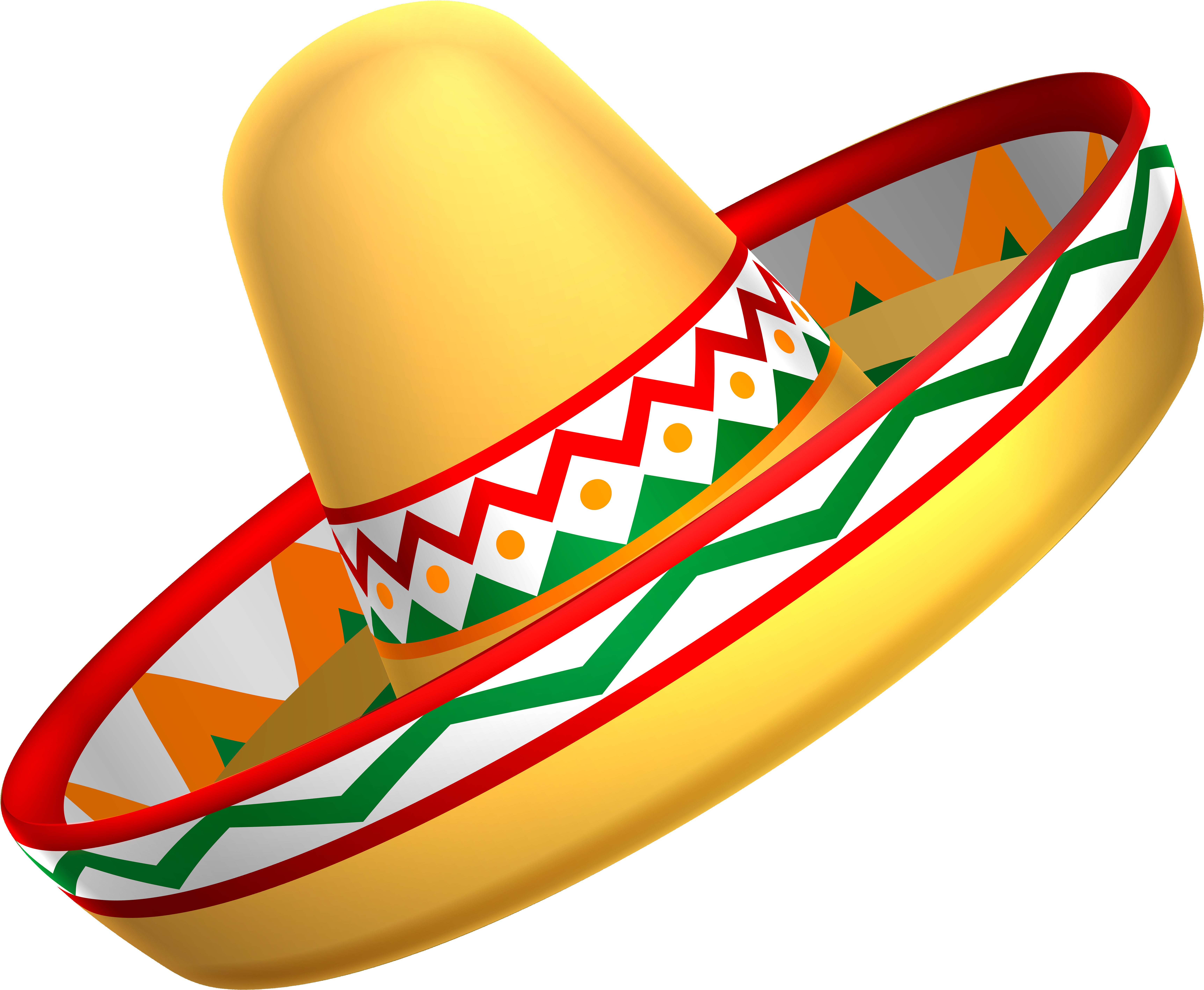 Mexican Sombrero Hat Transparent Png Clip Art - Clip Art (600x497), Png Download