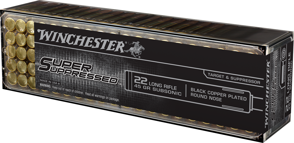 Sup22lr Box Image - Winchester Super Suppressed 45 (1024x499), Png Download