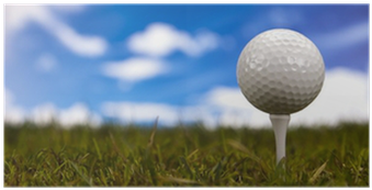 Golf Ball On Green Grass Over A Blue Sky Poster • Pixers® - Pitch And Putt (400x400), Png Download