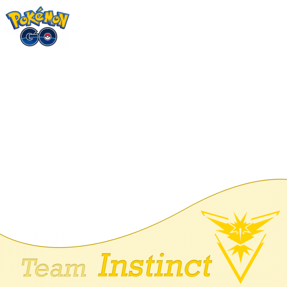 Team Instinct Pokemon Go Profile Picture Frame Filter - Pokemon Go Team Valor Mystic Instinct School Shoulder (1000x1000), Png Download