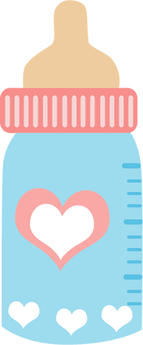 Baby Clipart Bottle - Baby Bottle Clipart Png (286x688), Png Download