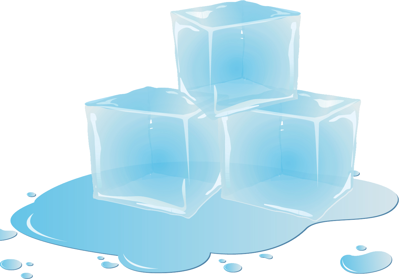 Ice Png Image - Ice Cubes Clip Art (1353x947), Png Download