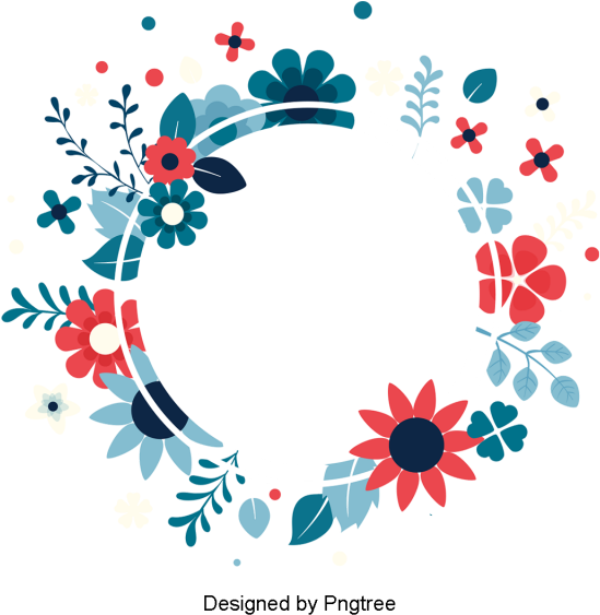 Beautiful Hand Paint Watercolor Floral Wreath, Flower, - 2018 Academic Planner: Weekly And Monthly Planner - (640x640), Png Download