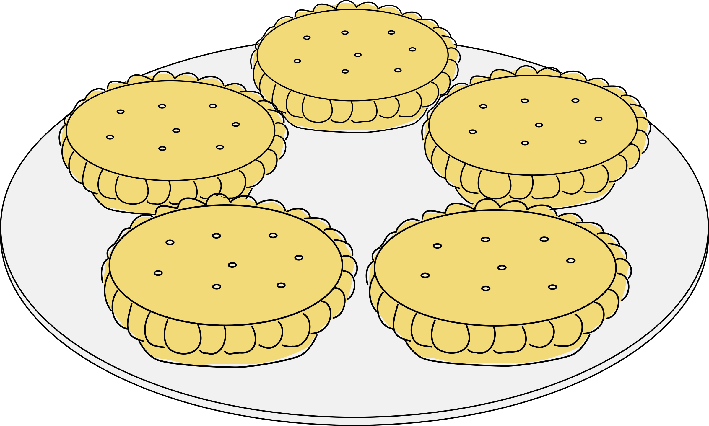Free Vector Mince Pies Clip Art - Mince Pie Clip Art (600x361), Png Download
