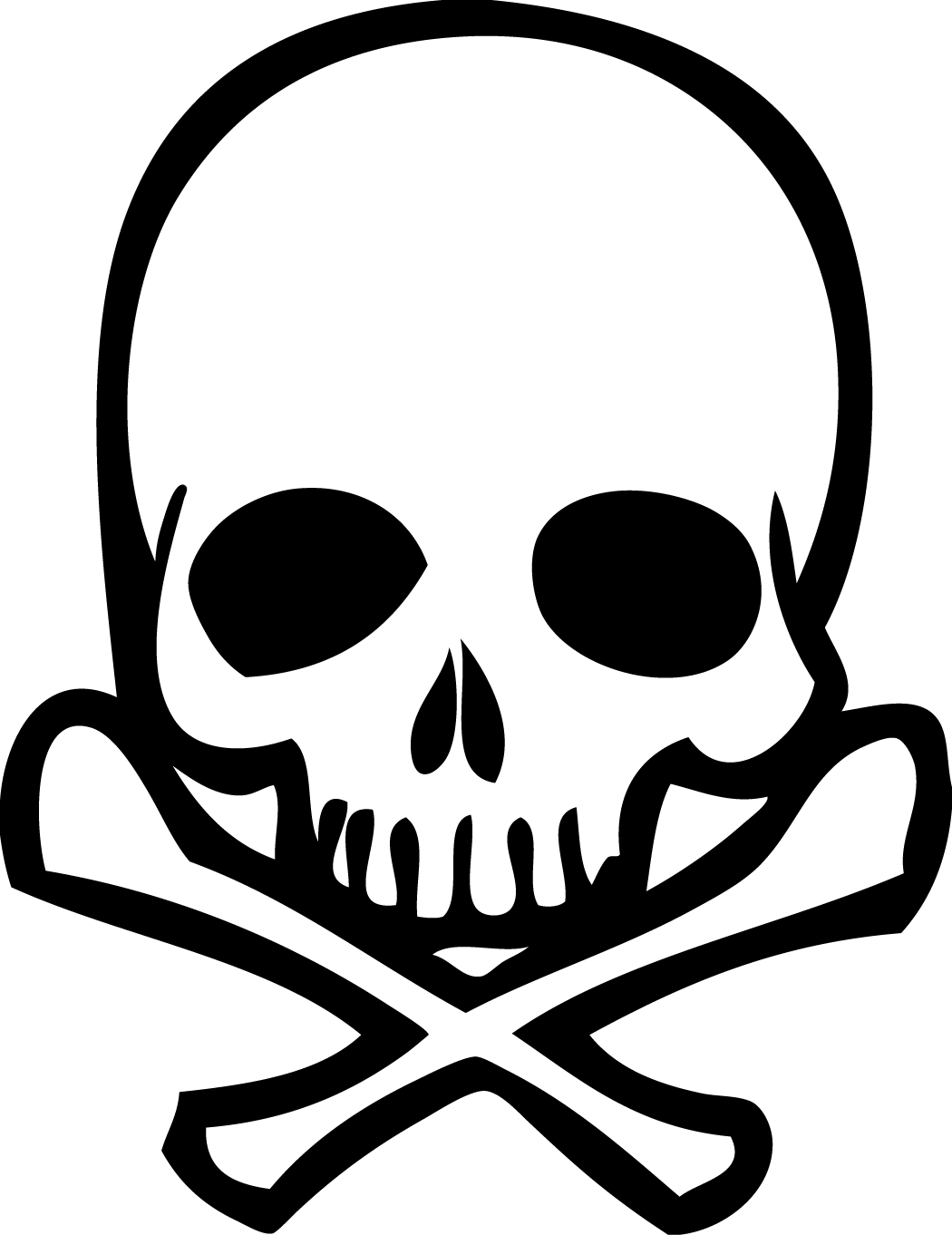 28 Collection Of Simple Skull And Crossbones Drawing - Skull Transparent (1050x1362), Png Download