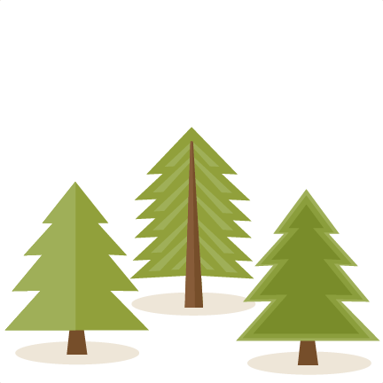 Pine Tree Set Svg Scrapbook Cut File Cute Clipart Files - Woodland Trees Clip Art (432x432), Png Download