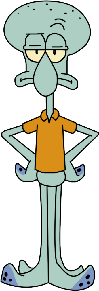 Squidward - Squidward Png No Background (480x1200), Png Download