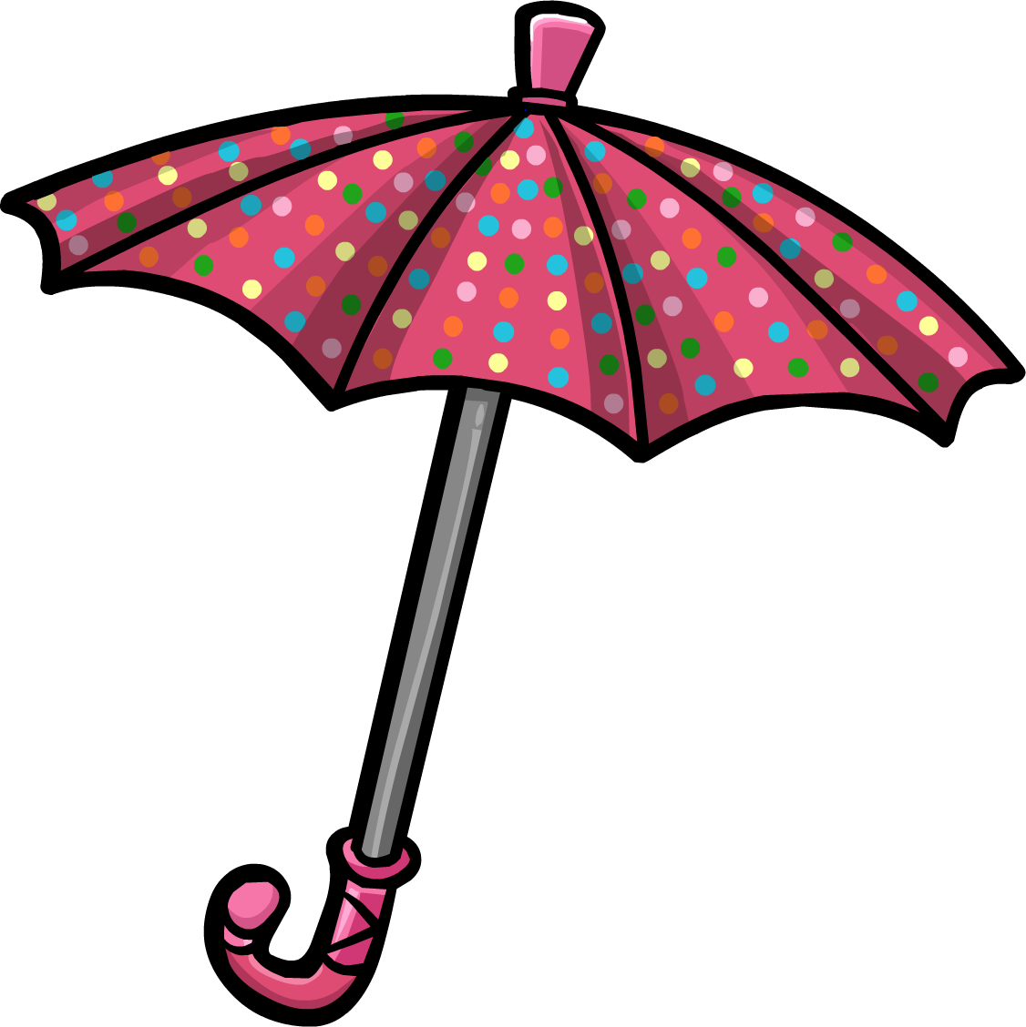 Polka Dot Umbrella - Club Penguin Cosmic Umbrella (1126x1128), Png Download