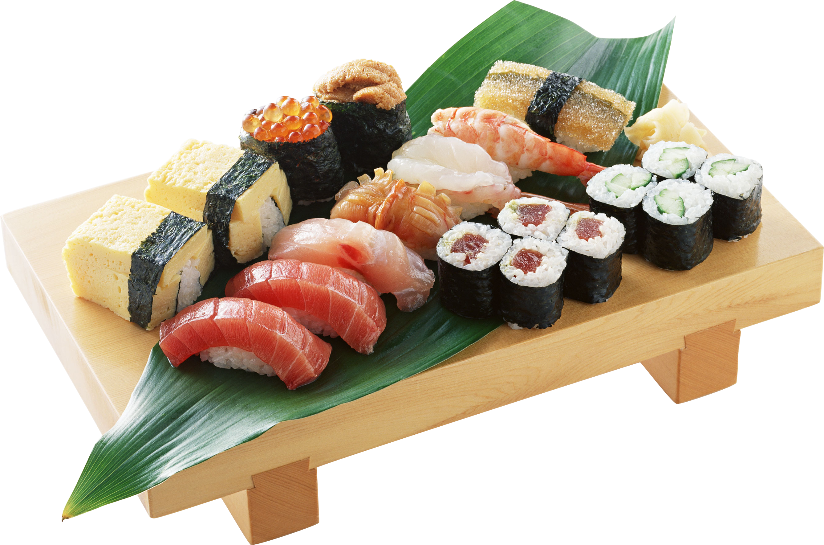 Sushi Plate Png - Japanese Sushi And Sashimi (2675x1768), Png Download