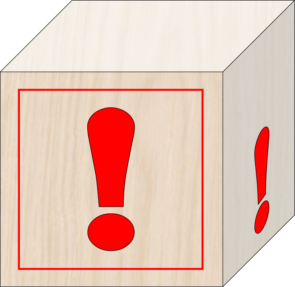 Blocks Exclamation Mark Image - Clip Art (959x935), Png Download