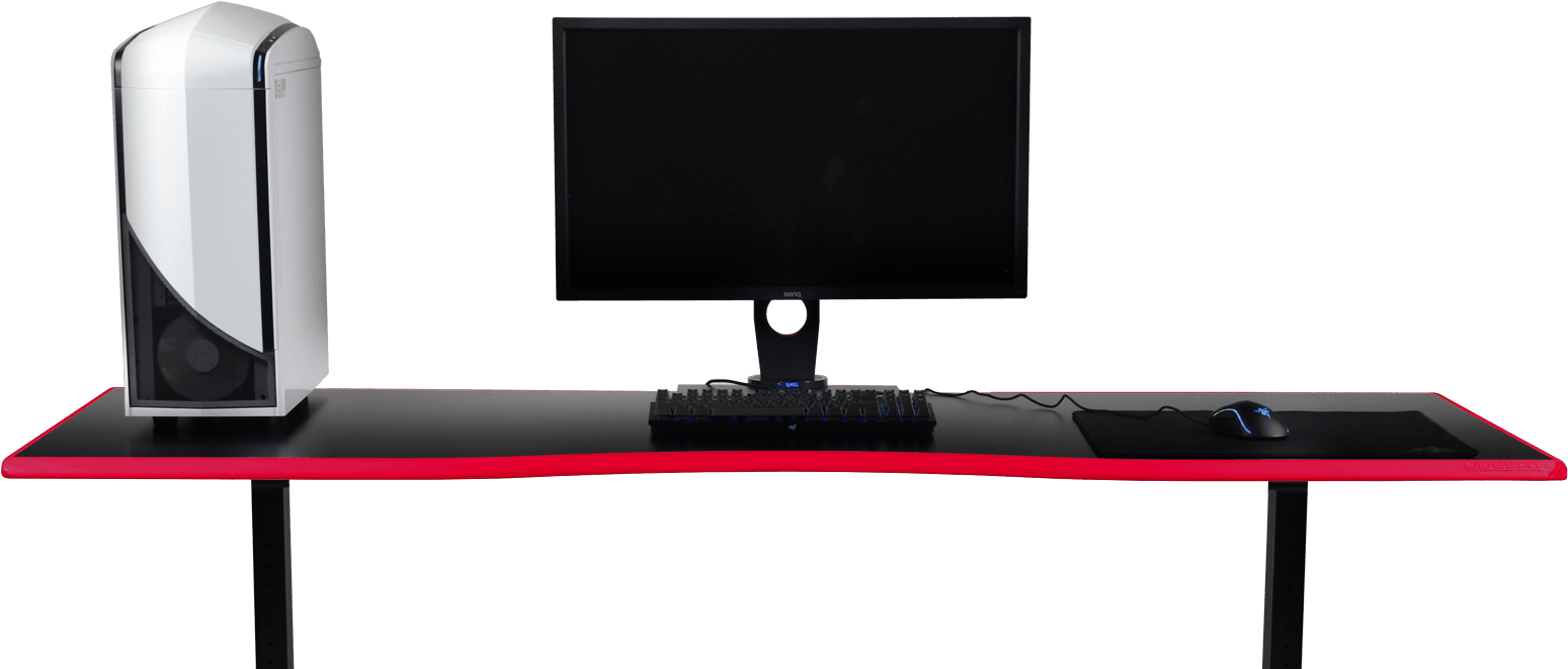 Red Gaming Desk - Opedge Gaming Desk By Opseat (1558x661), Png Download